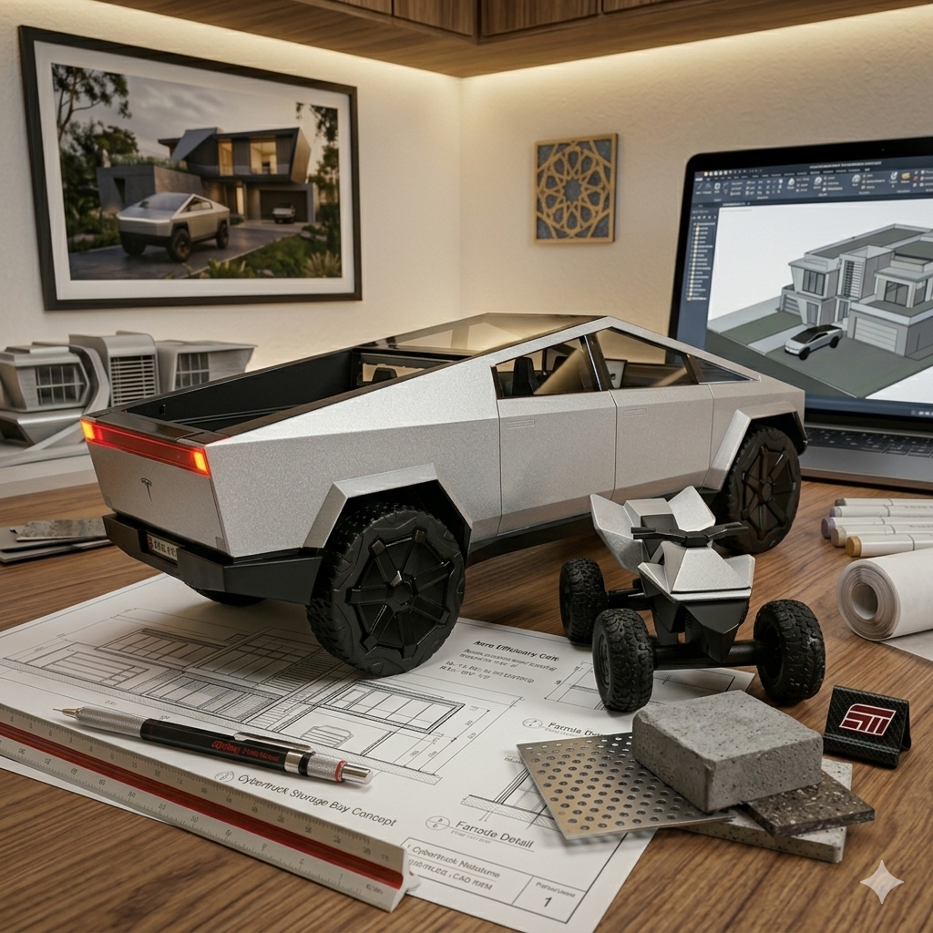 Tesla Cybertruck + Quad - Échelle 1/24