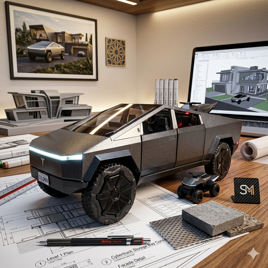Tesla Cybertruck + Quad - Échelle 1/24